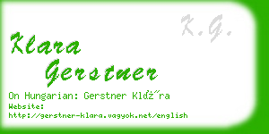 klara gerstner business card